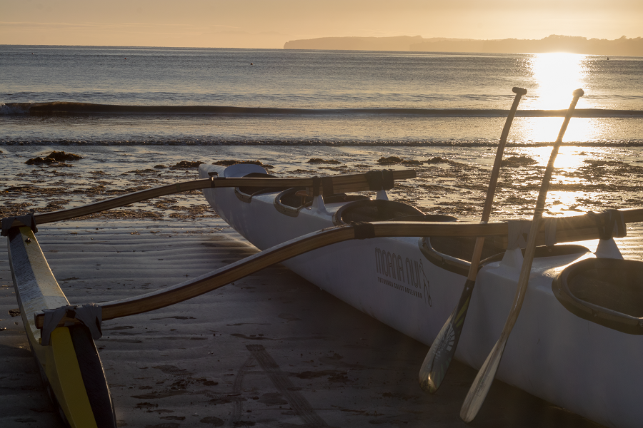 Image of the waka by the sunset