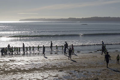 Paddling On Beach